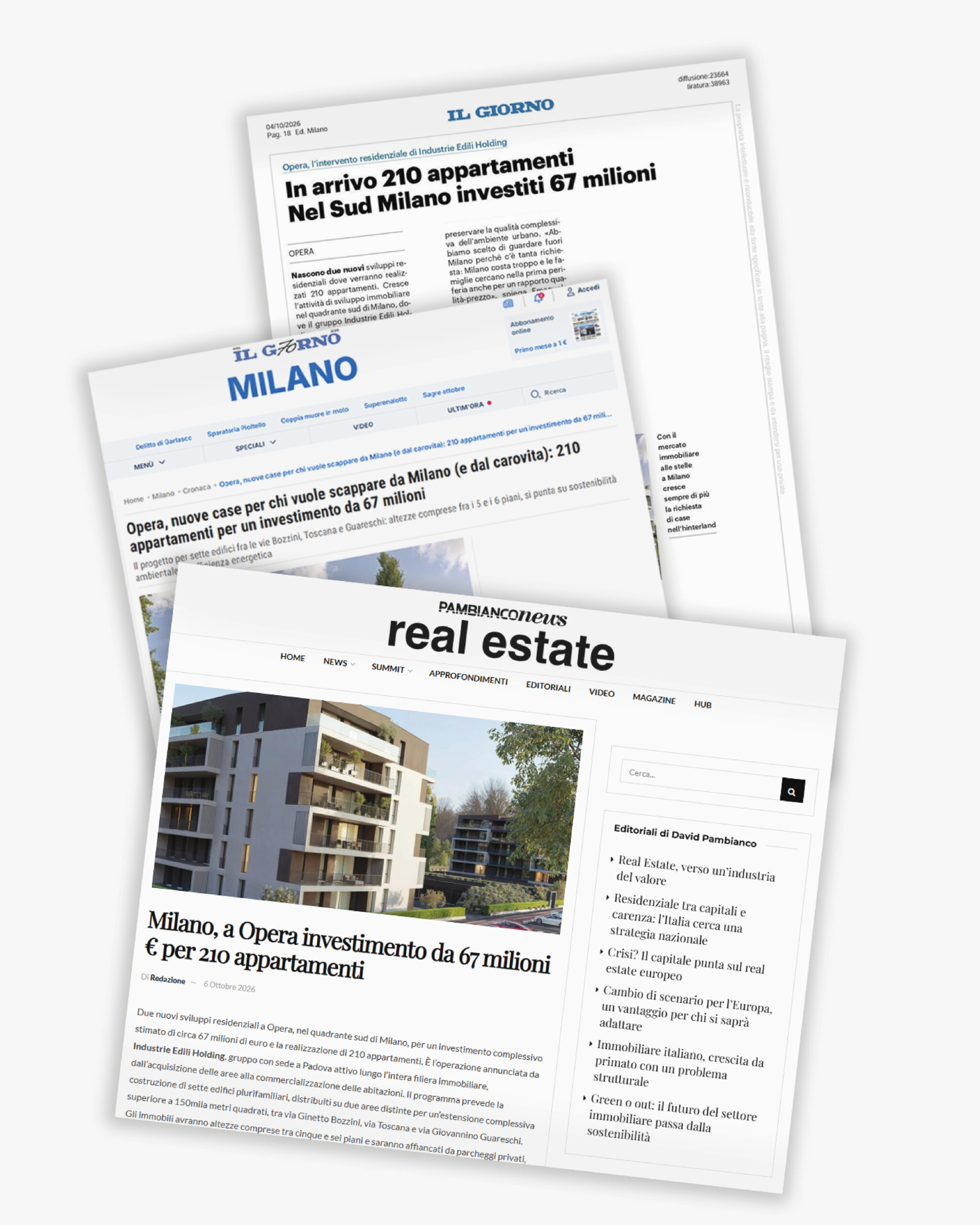 A OPERA NASCONO DUE NUOVI SVILUPPI RESIDENZIALI: AL VIA UN INVESTIMENTO PER LA REALIZZAZIONE DI 210 NUOVI APPARTAMENTI